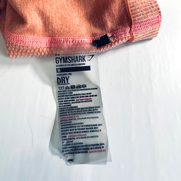 Gymshark Size M Adapt Ombré Seamless Leggings Peach Pink Orange - Picture 10 of 10